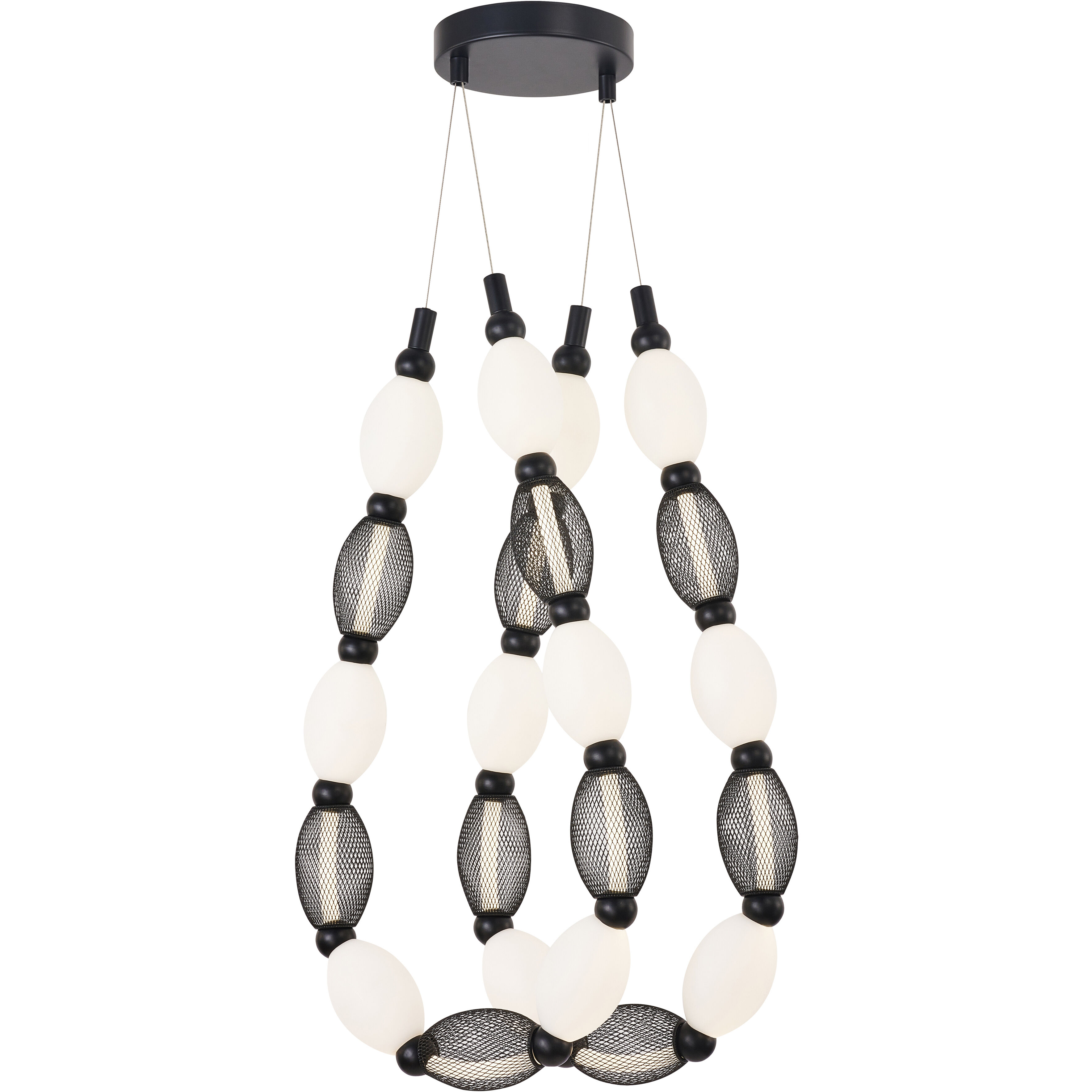 Tentacles LED 9.38 inch Black Pendant Ceiling Light